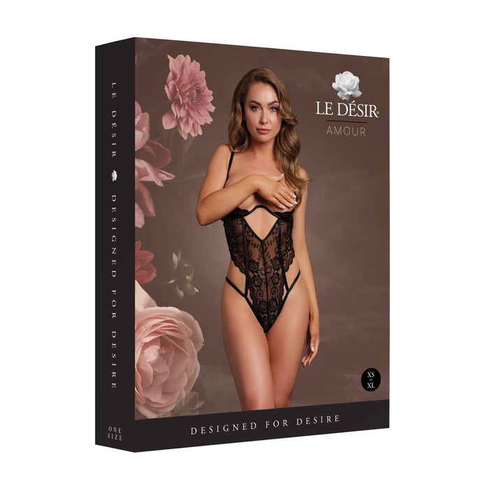 Le Désir Lace Bodysuit Zwart