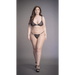 Le Désir Magic Lace Velvet Lingerie Set Black Plus Size