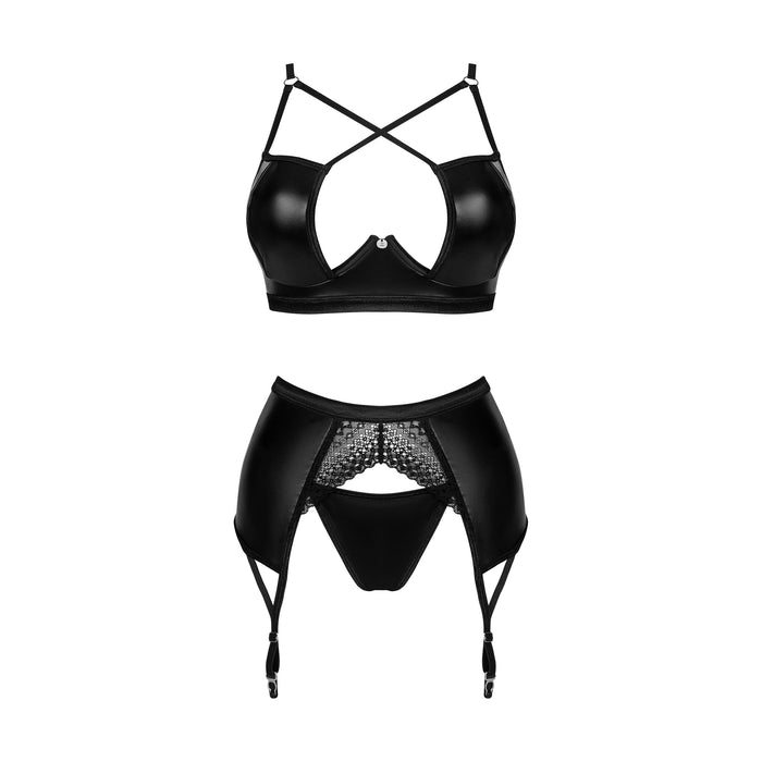 Obsessive Norides Lingerie Set 3 Stuks Zwart