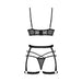 Obsessive Blomentis Lingerie Set 3 Stuks Zwart