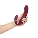 Bendable Vibrating Strapless Strap On Merlot Grape