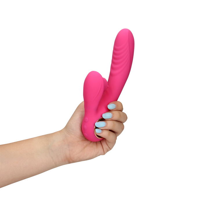 Tongue Flickering And Heating Rabbit Vibrator Exuberant Pink