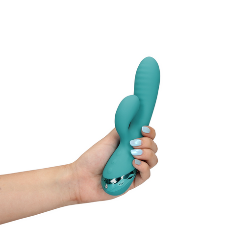 Inflatable Rabbit Vibrator Peacock Blue