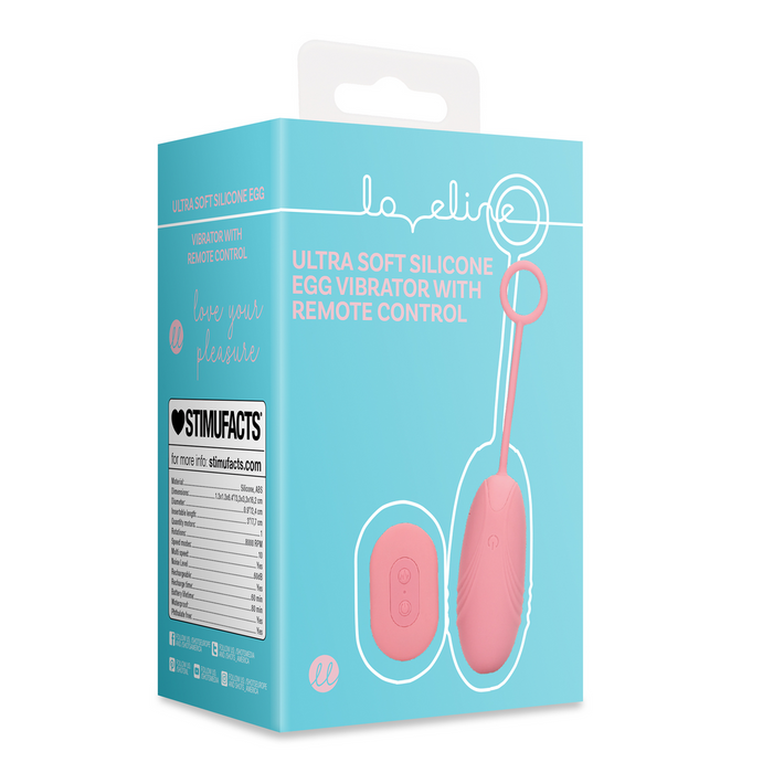 Ultra Soft Silicone Egg Vibrator With Remote Control Pink Arabesque