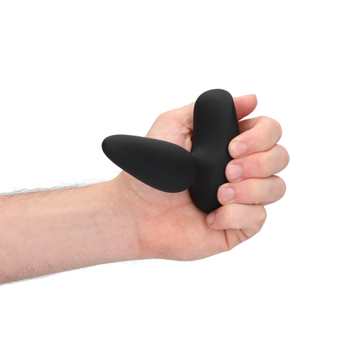 Smooth Vibrating Anal Plug With Remote Control Licorice Black