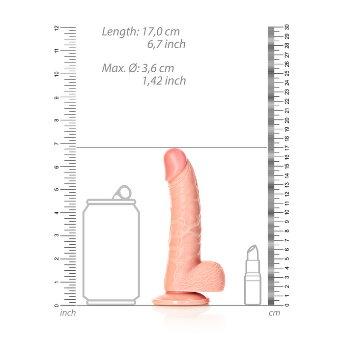 RealRock Gebogen Realistische Dildo Met Ballen 15,5 Cm