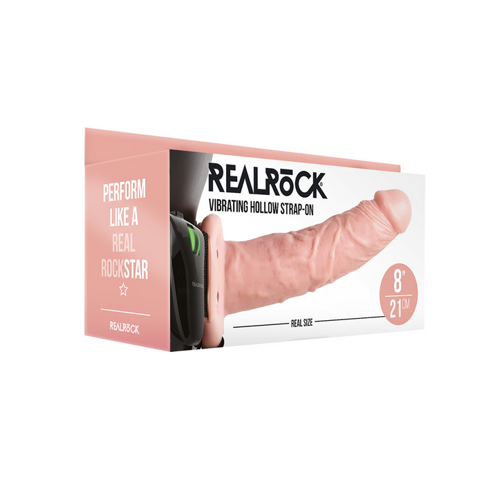 Realrock Holle Vibrerende Voorbind Dildo 20,5 Cm