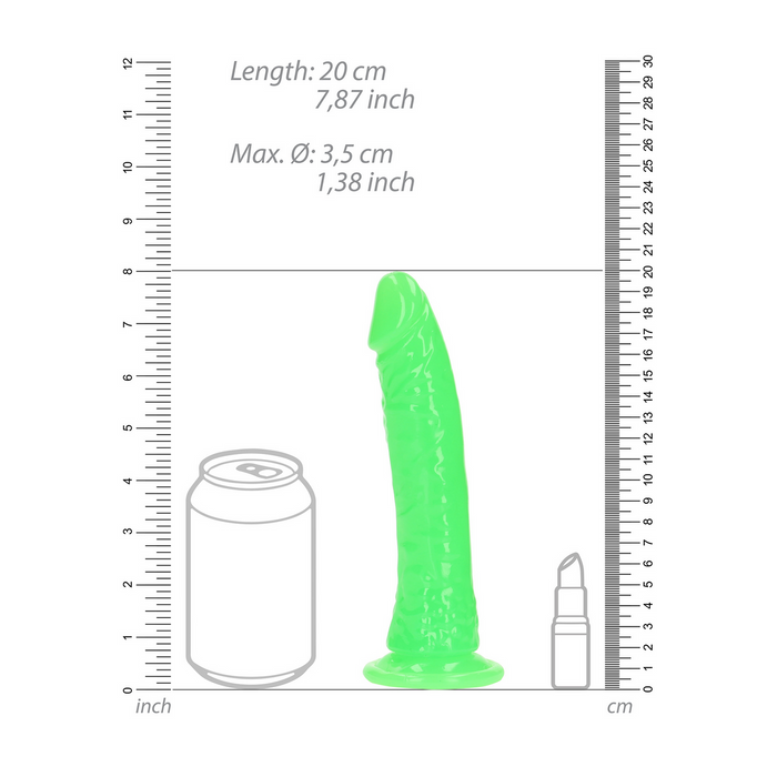 RealRock Realistische Dildo Glow In The Dark 18 Cm